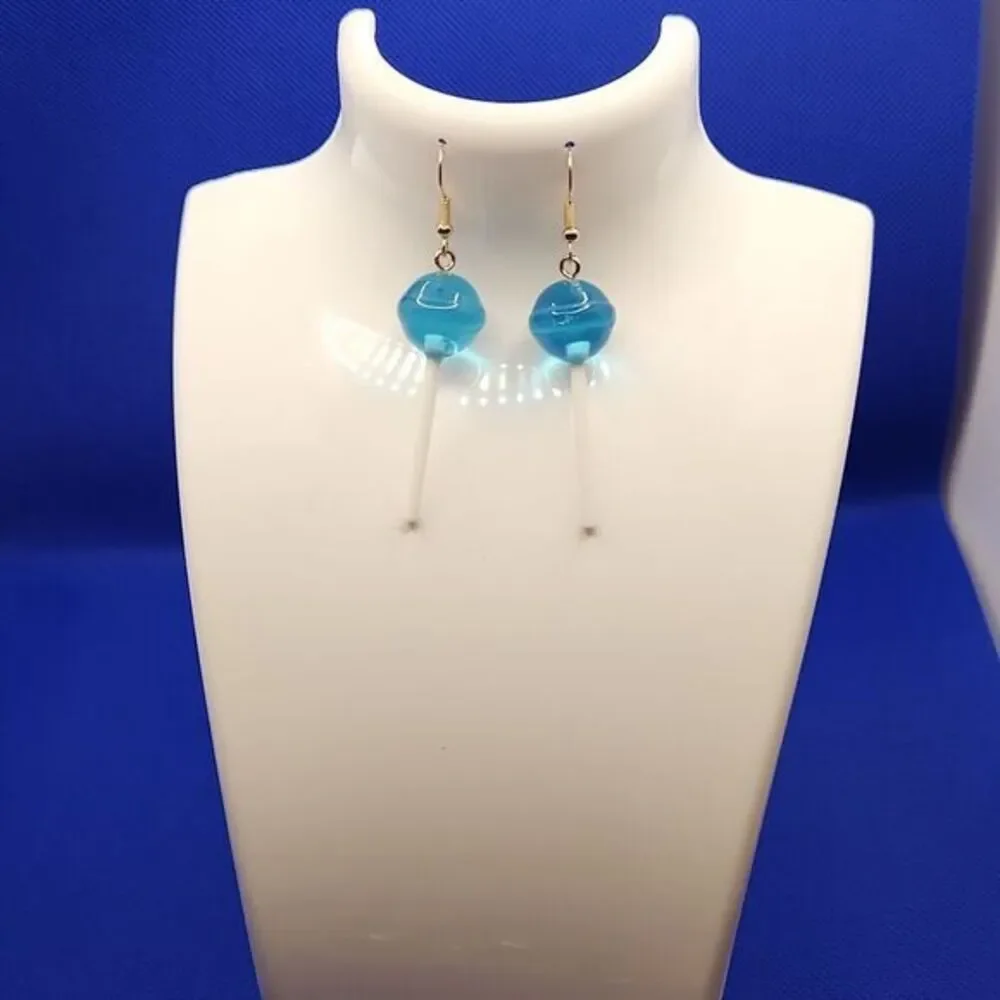 Light Blue Dum Dum Lollipop Drop Dangle Womens‎ Earrings
